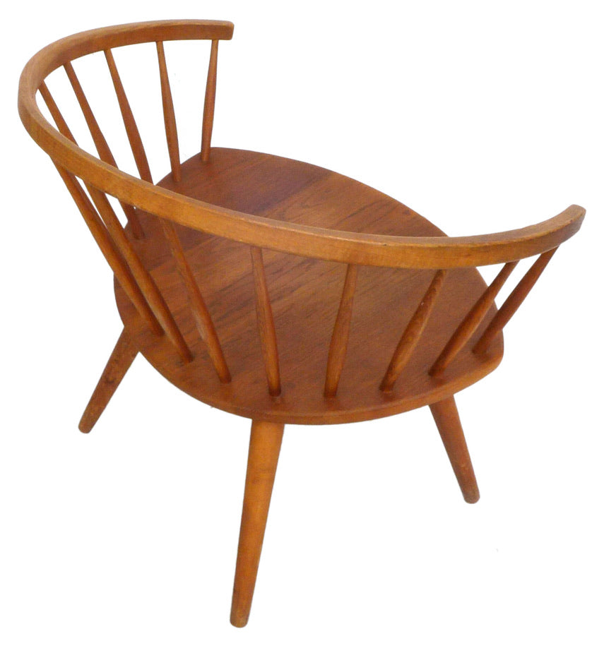 Pair of Wood Yngve Ekström Arka Lounge Chairs