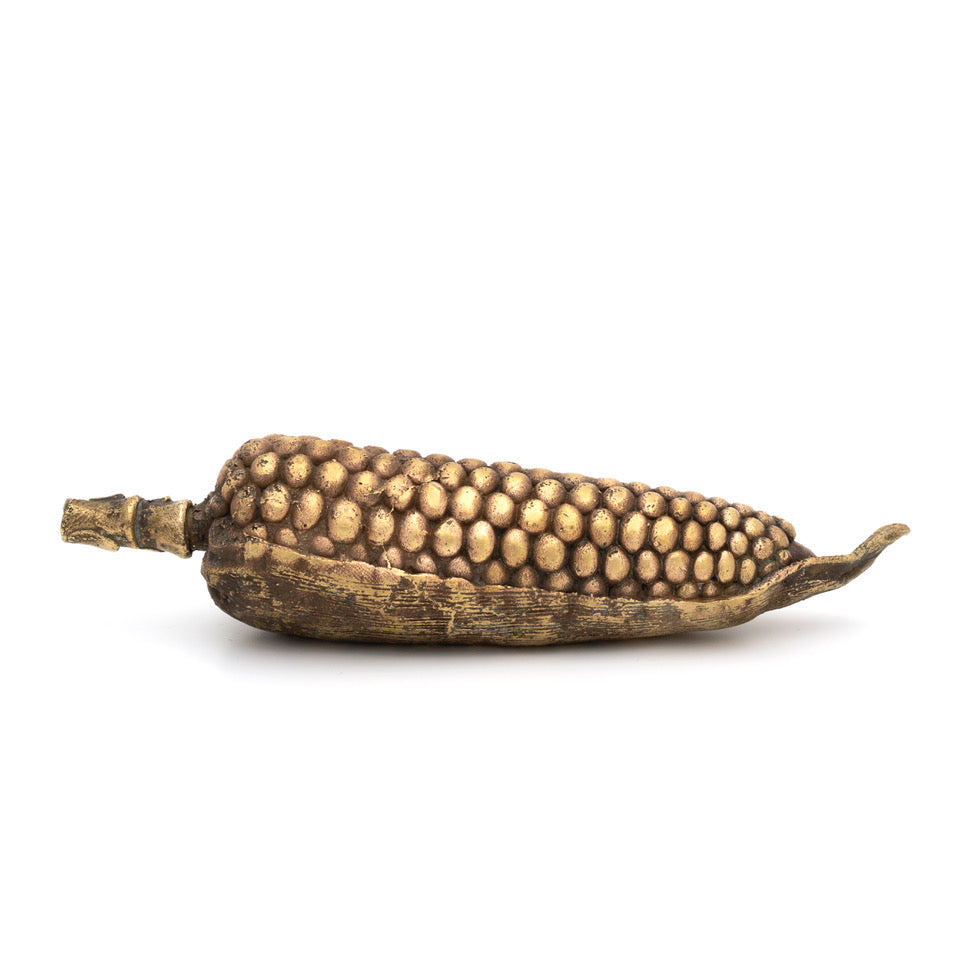 Antique French Bronze Life Cast Ear of Corn