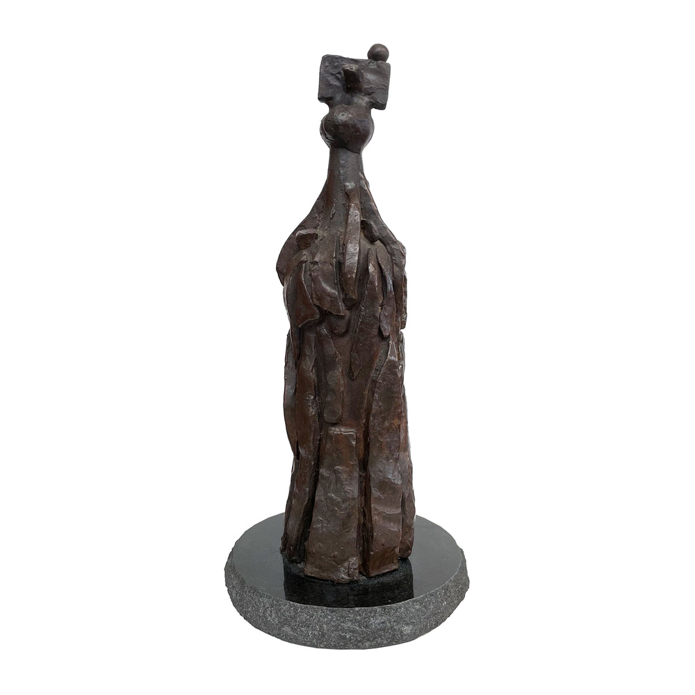 Abstract Bronze Sculpture on Rotating Base by Waldemar Sjölander