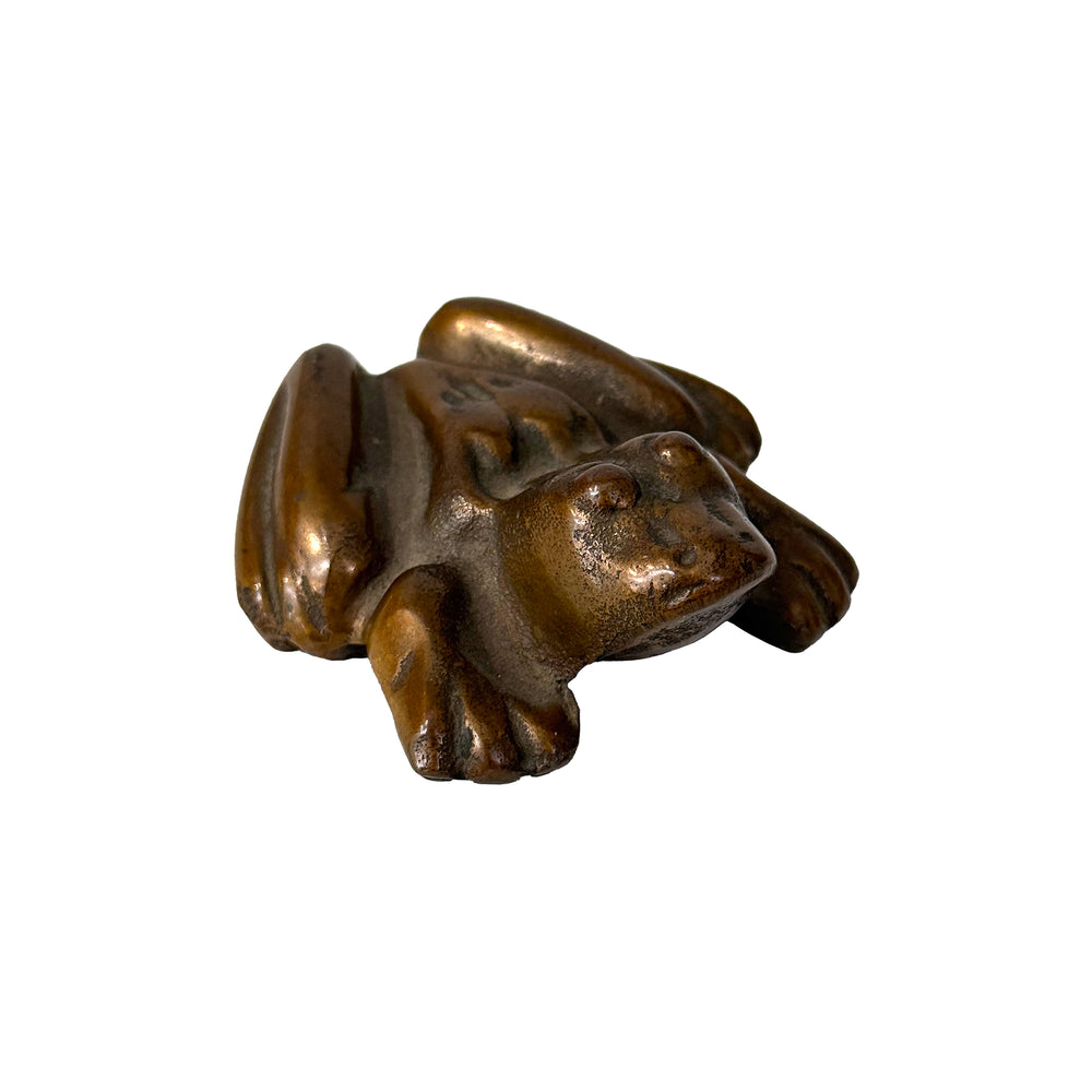 Cast Bronze Erotic Frog Paperweight