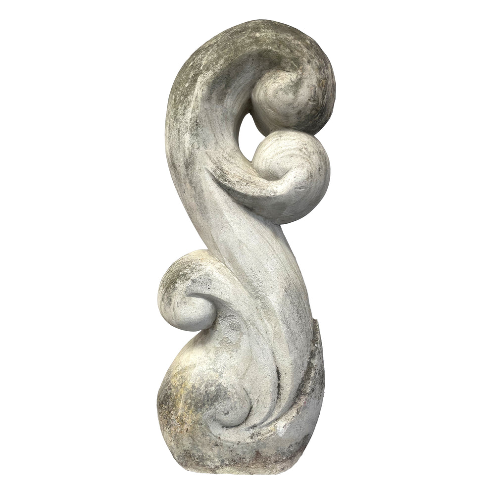 Carved Stone Sea Spray Sculpture