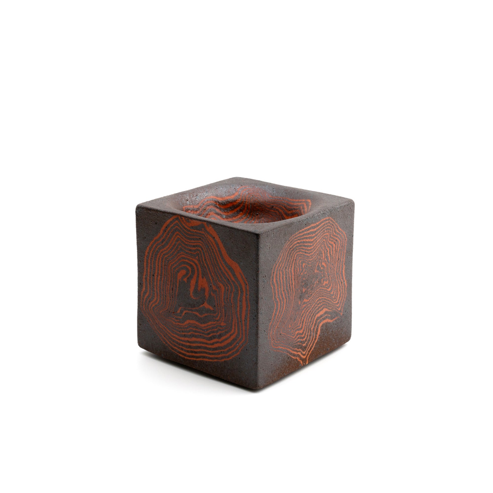 Contemporary Studio Ceramic Nerikomi Cube Catch All by Megan Gage