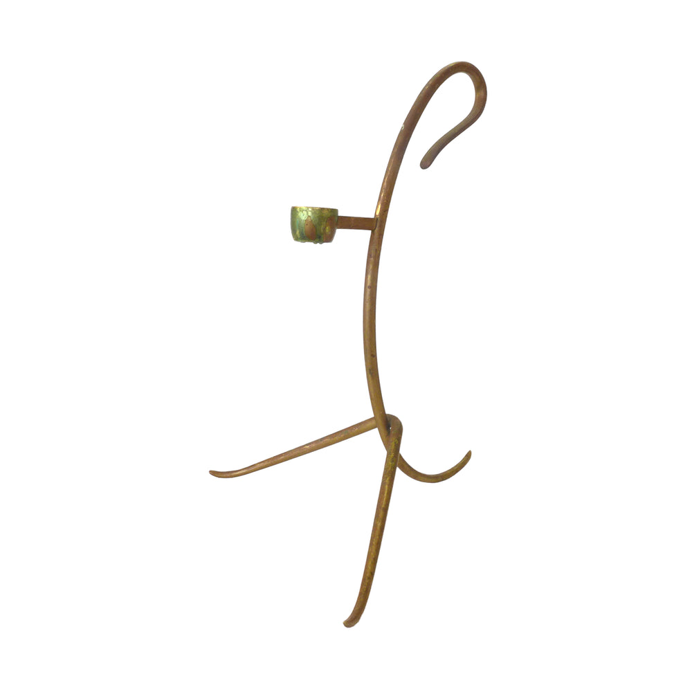 Curvilinear Bronze Candle Holder