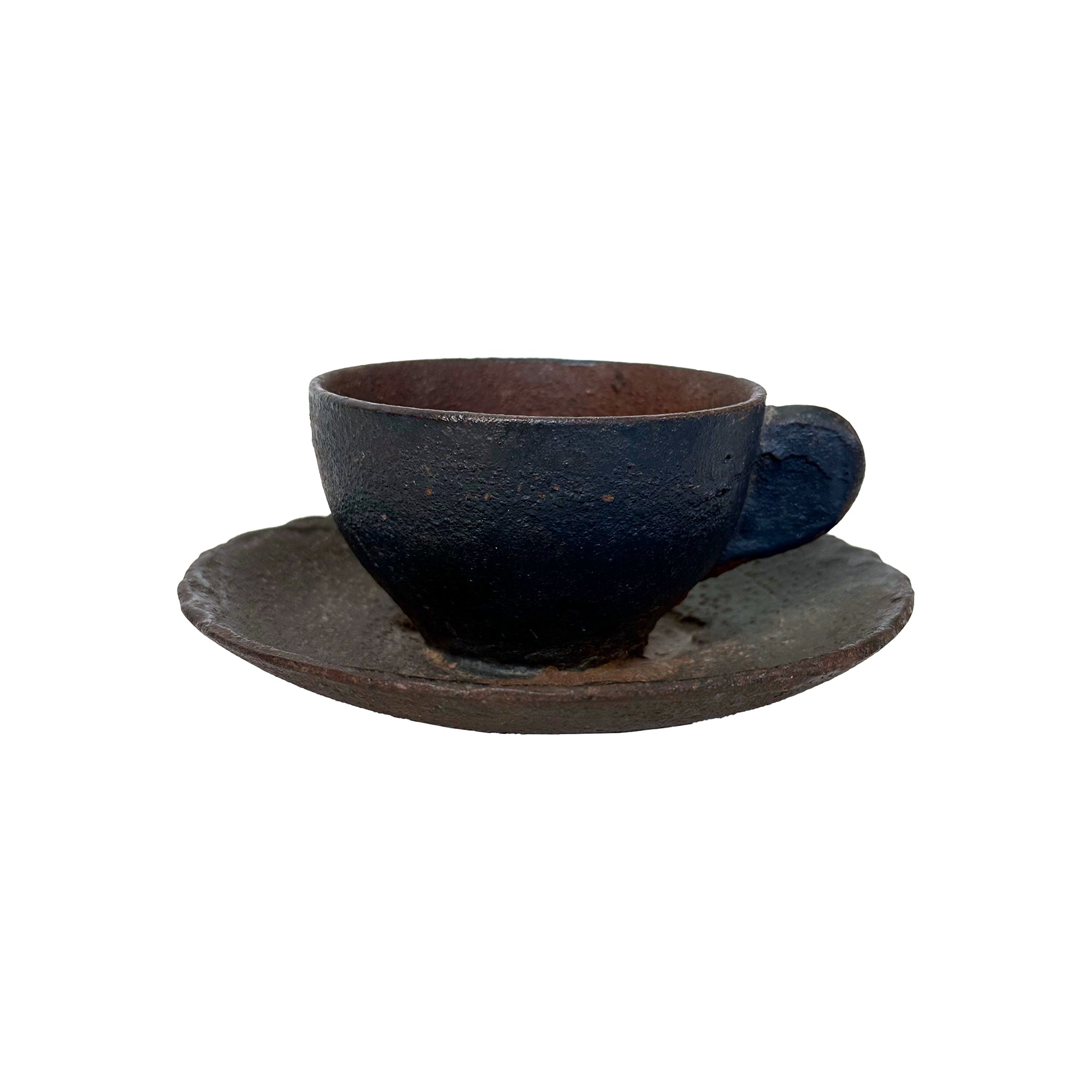 cast iron coffee cup Early 20th Century Cast Iron Cup & Saucer