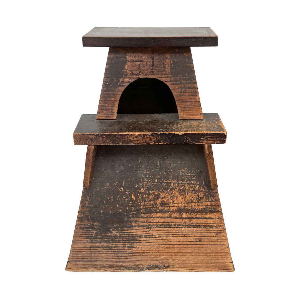 Early 20th Century Japanese Wooden Fumidai Step Stool