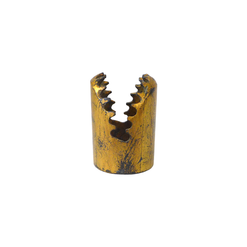 Enameled Metal "Jaws" Vessel