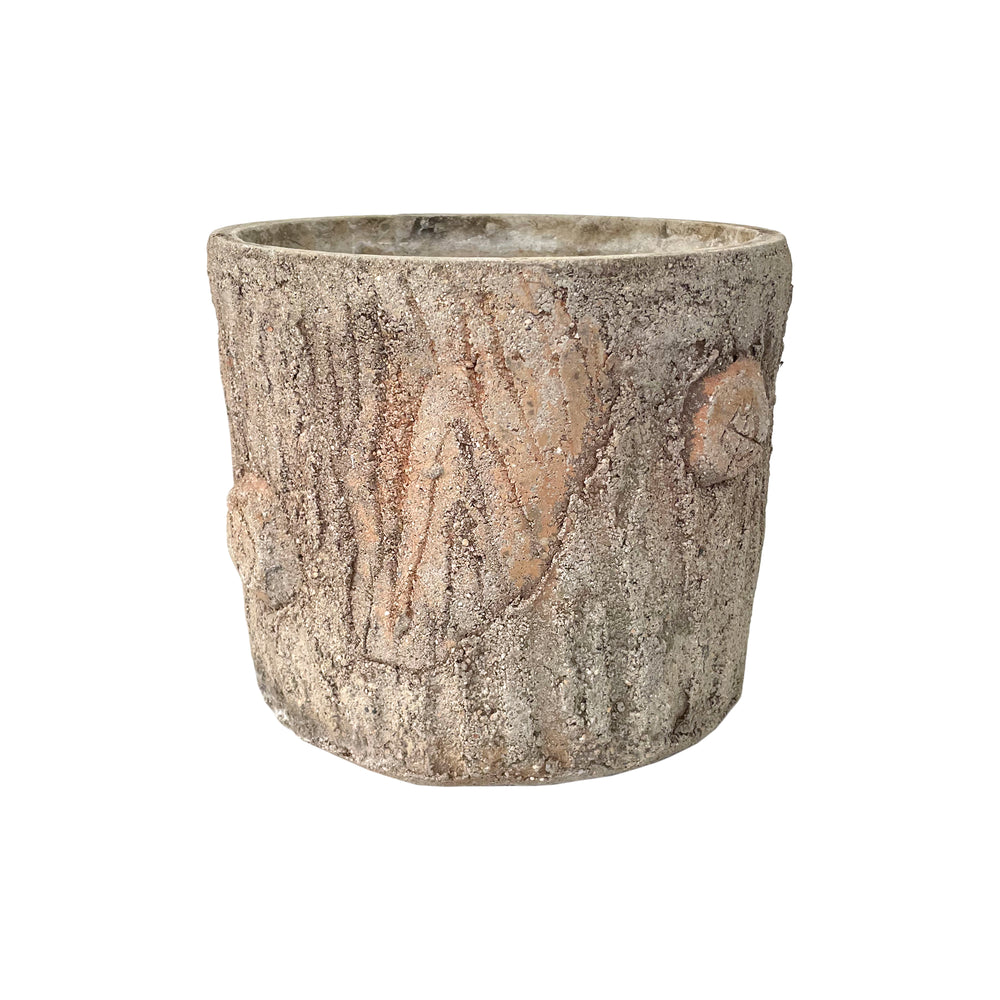 Faux Bois Cast Concrete Planter