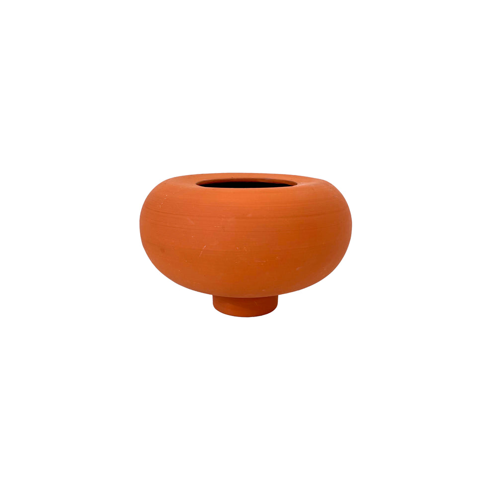 Footed Terra Cotta Vase