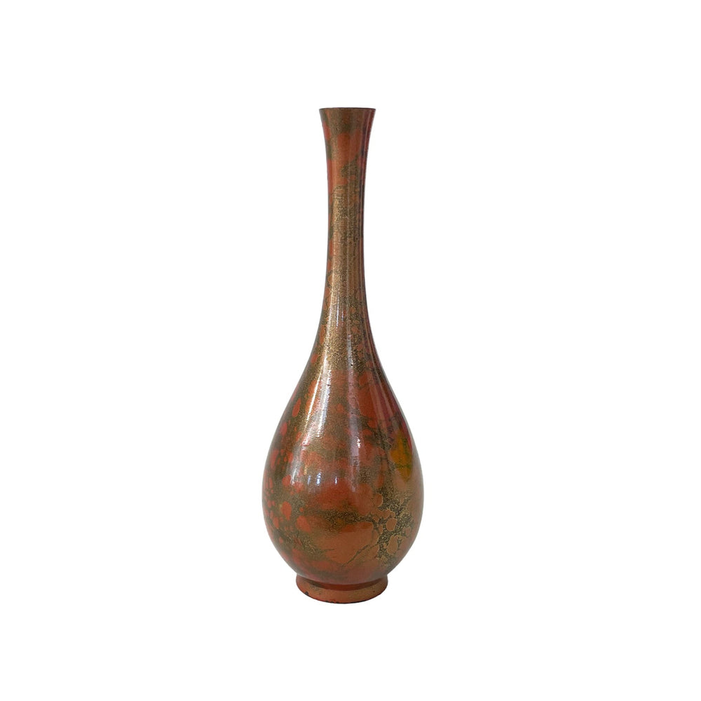 Japanese Bronze Vase with Applied Patina