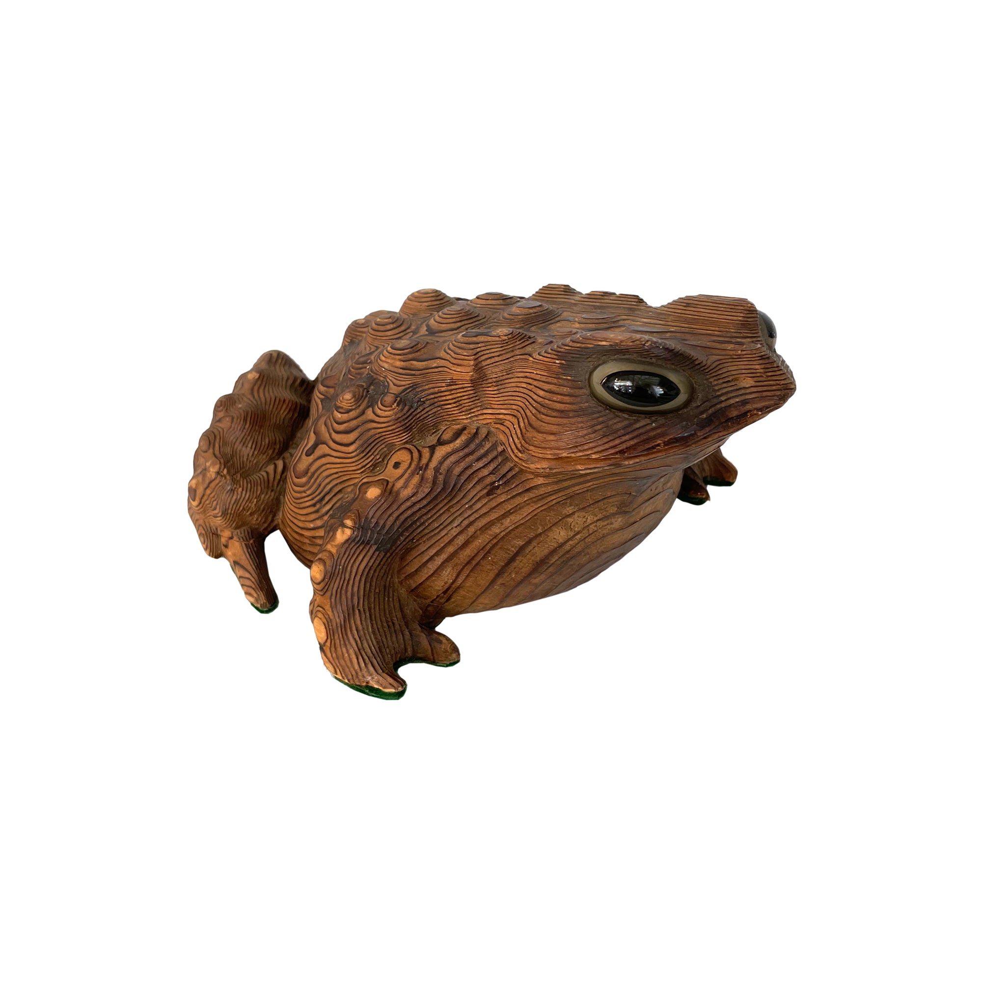 Japanese Carved Wood Frog