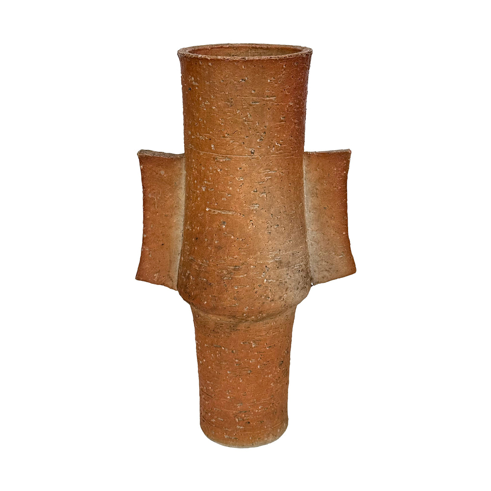 Japanese Modernist Studio Terra Cotta Vase