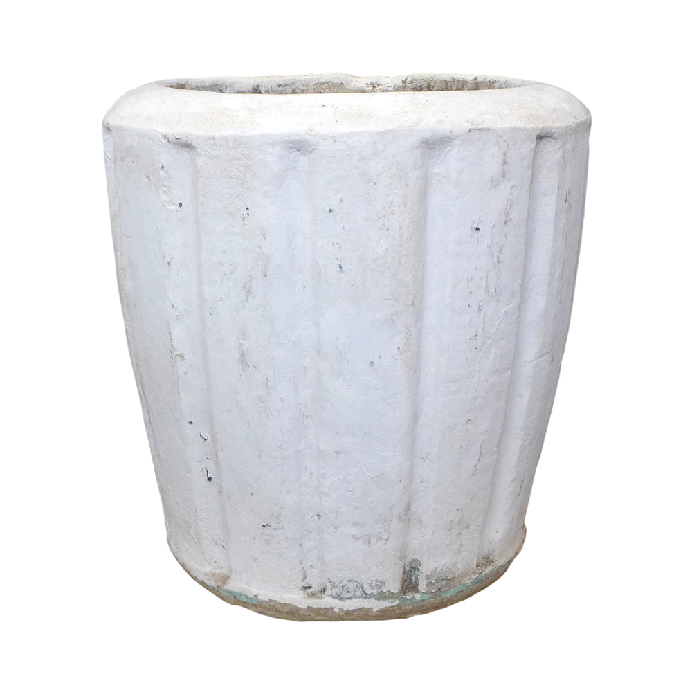 Large 1920s Painted Cast Stone Planter