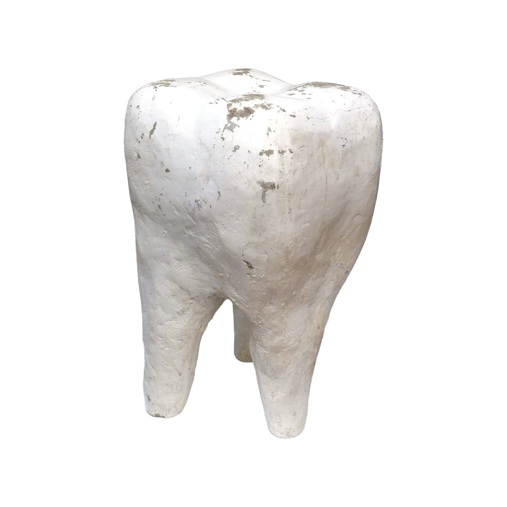 Giant Painted Concrete Tooth Stool