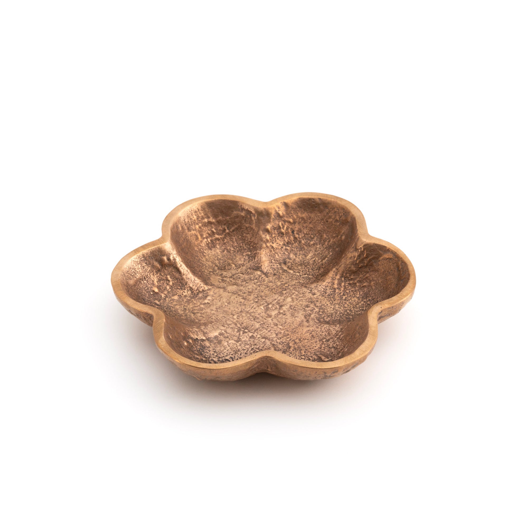Vintage German Small Scalloped Bronze Bowl