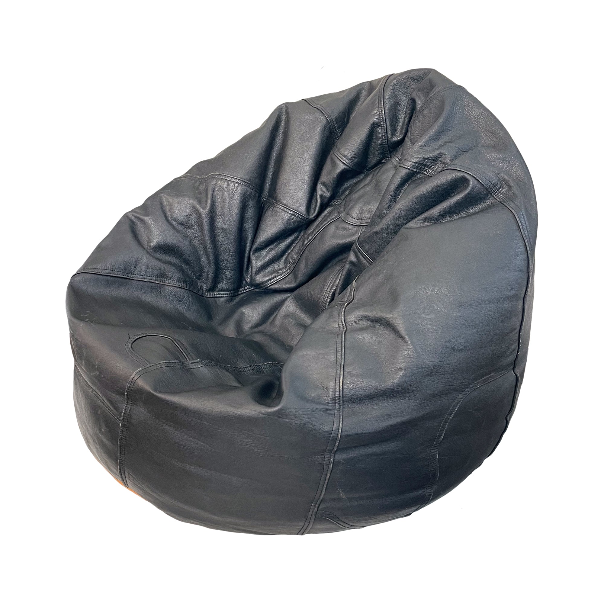 Midcentury Leather Bean Bag Chair