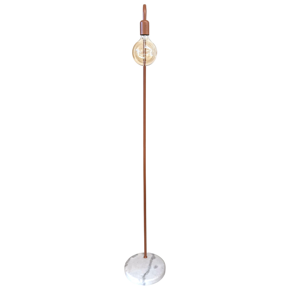 Minimalist Marble & Enameled Steel Floor Lamp
