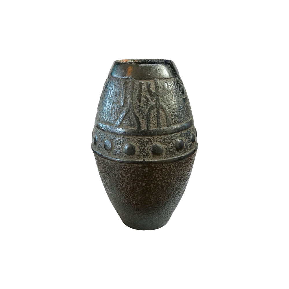 Modernist 1950s Japanese Cast Iron Vase