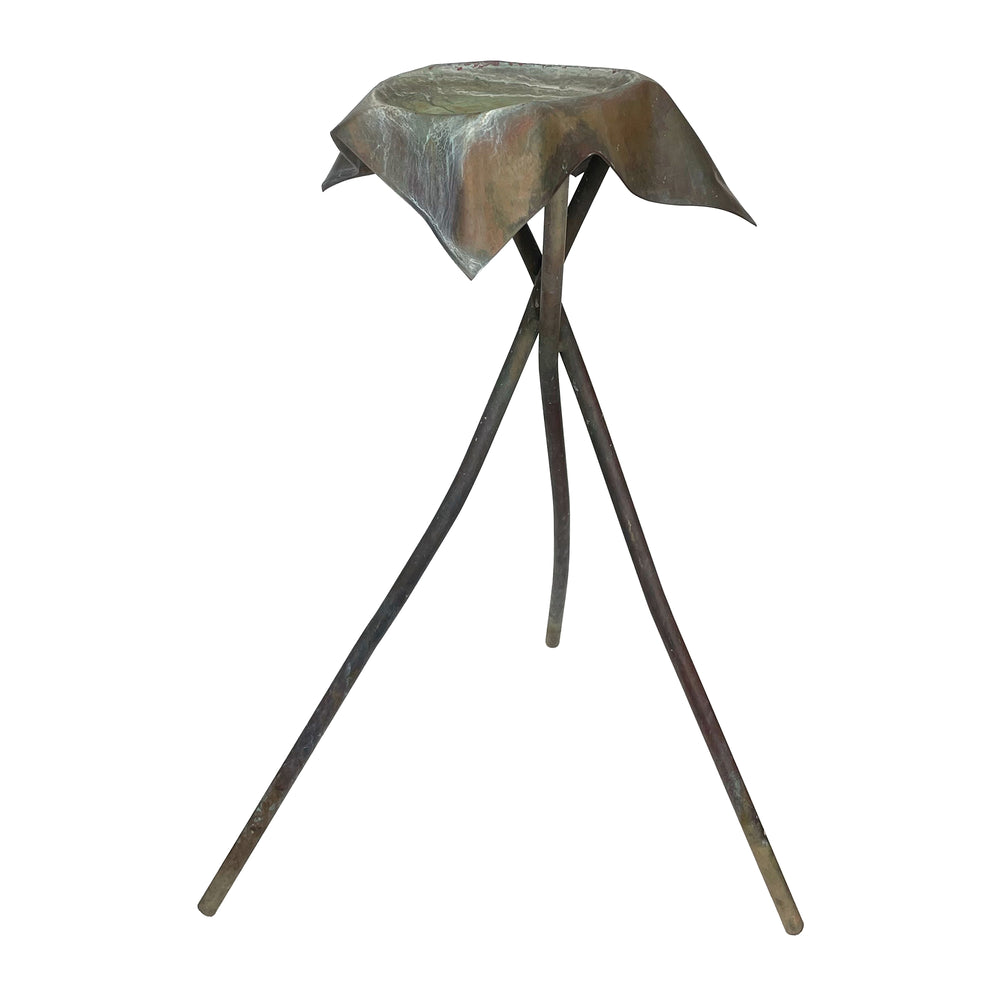 Modernist Bronze Birdbath