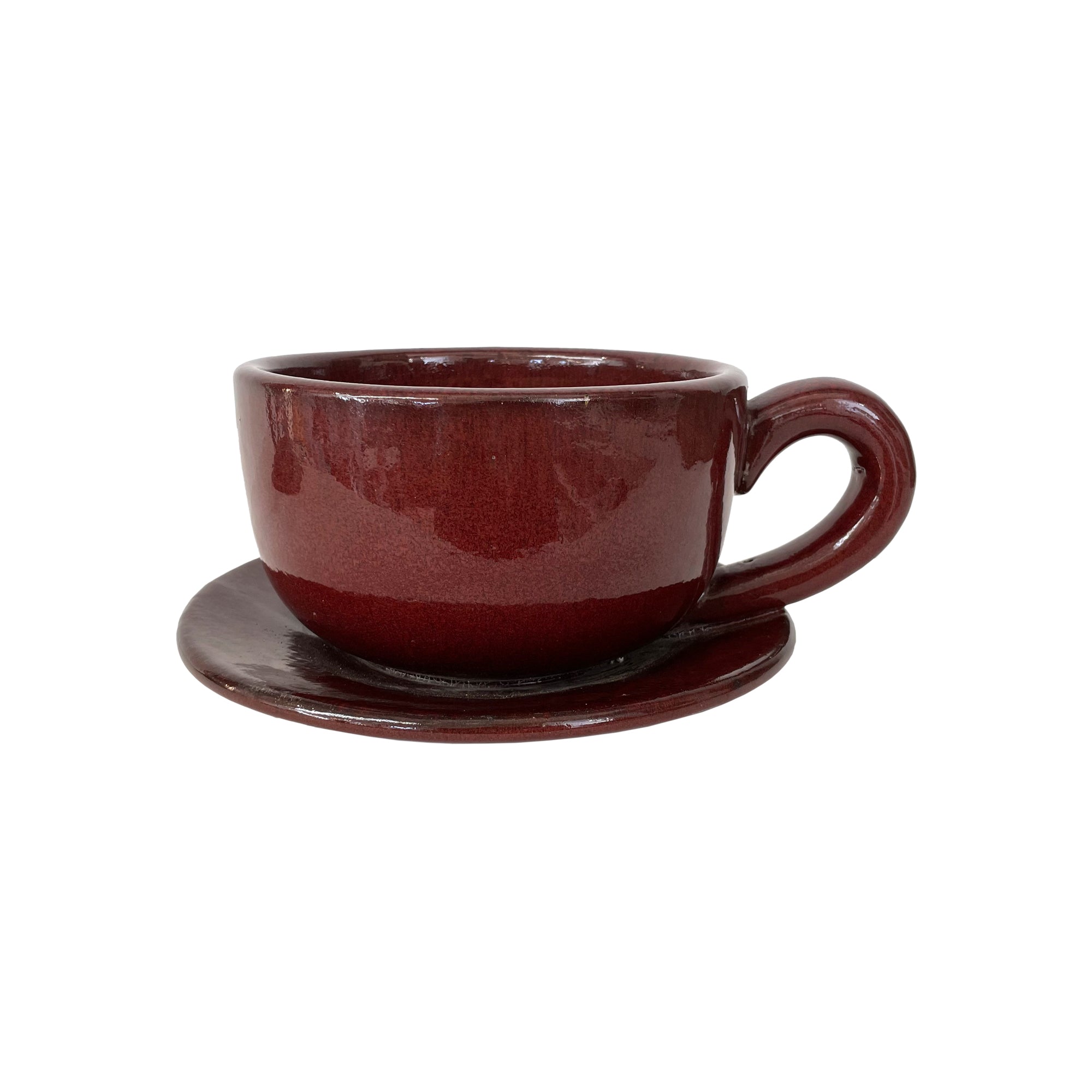 coffee cup and saucer planter Oversized Mug & Saucer Ceramic Planter