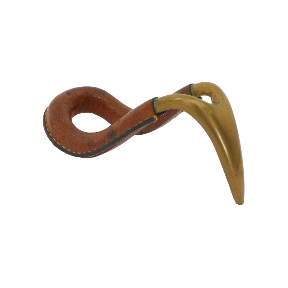 Bronze & Leather Pipe Rest by Carl Auböck