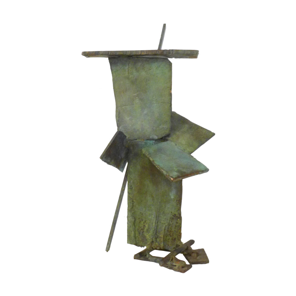 Bronze Brutalist Abstract Sculpture