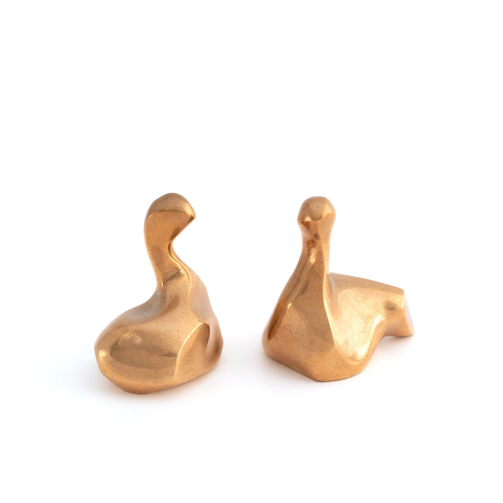 Pair of Michel Jaubert French Bronze Bird Sculptures