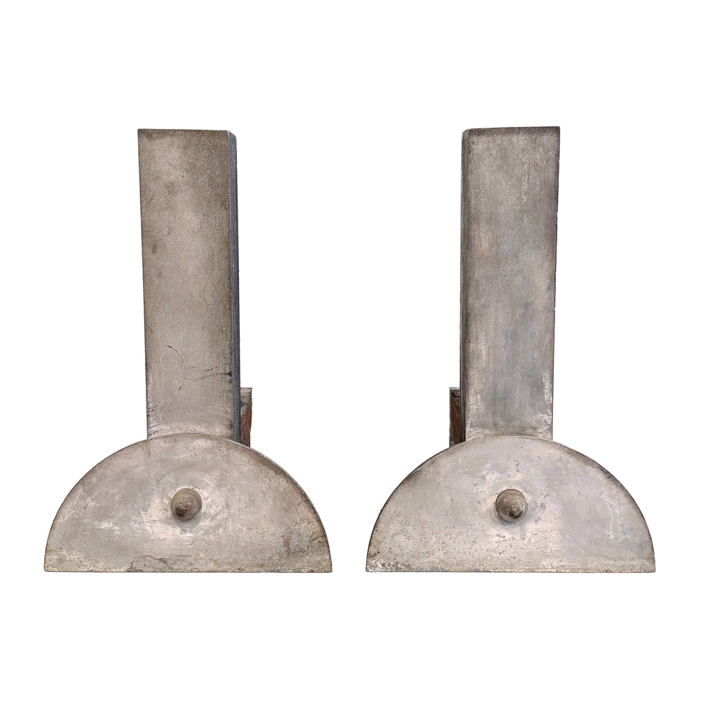 Pair of Minimalist Modern Andirons