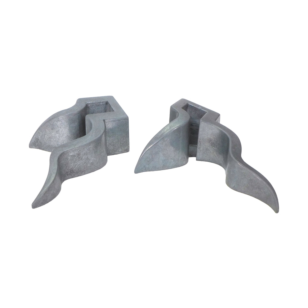 Pair of Pewter Post Modern Candleholders