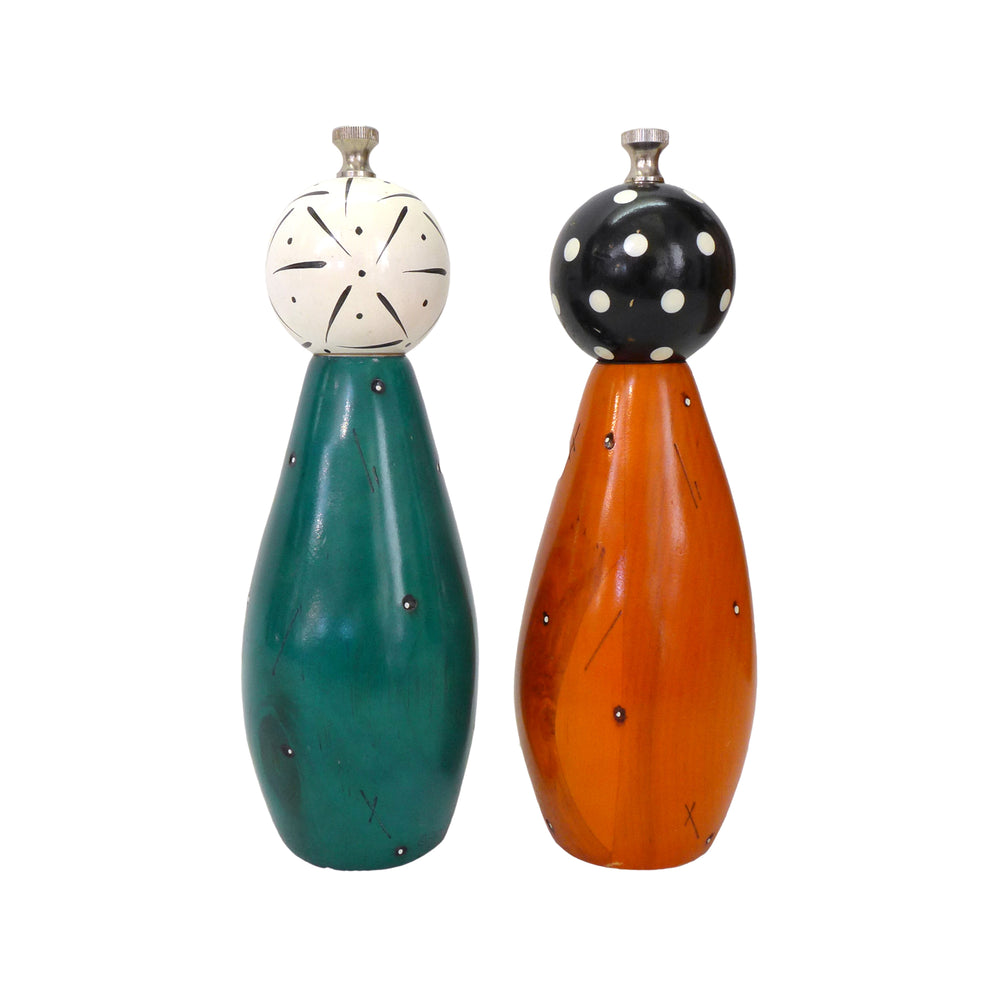 Pair of Post Modern Salt & Pepper Mills by Robert WIlhelm
