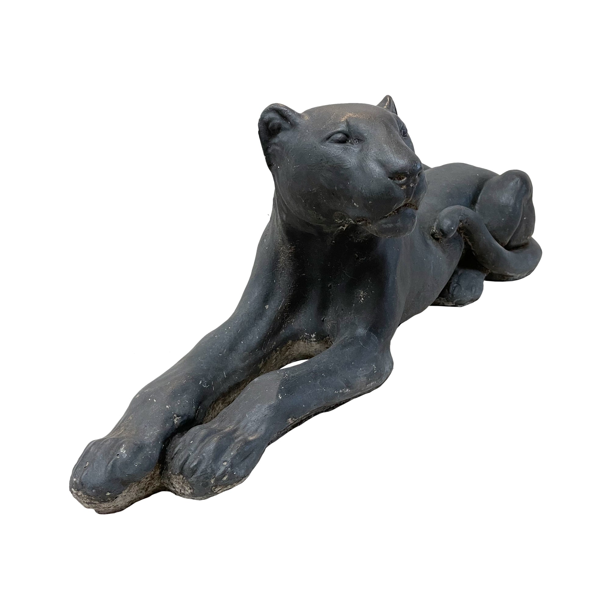 Cast Stone Black Panther Garden Sculpture