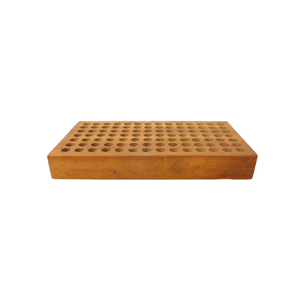 Perforated Wood Block Desk Caddy