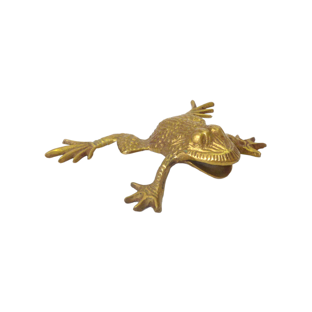 Petite Cast Brass Frog