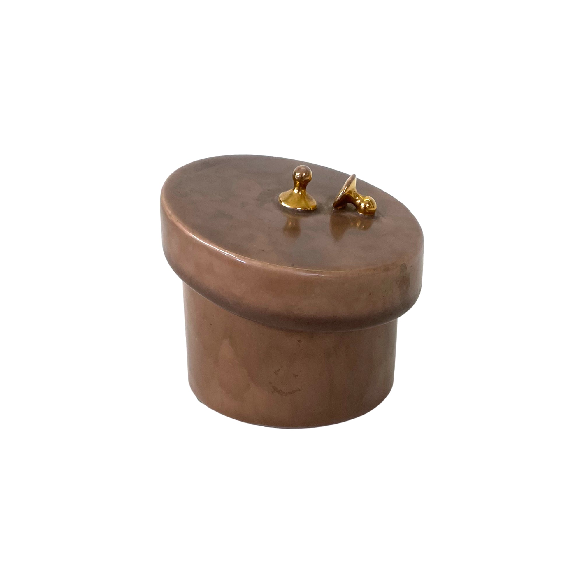 European Ceramic Lidded Cufflink Box