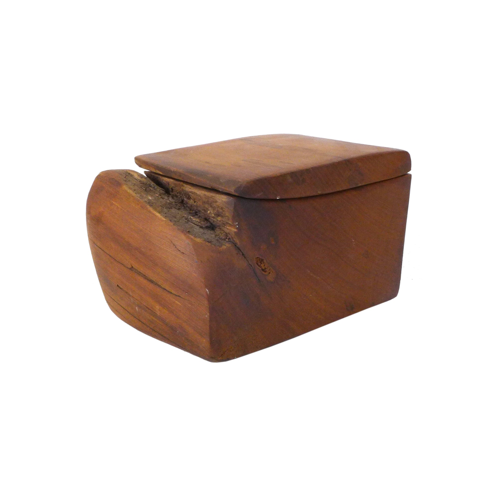 Free-Edge Wood Lidded Box