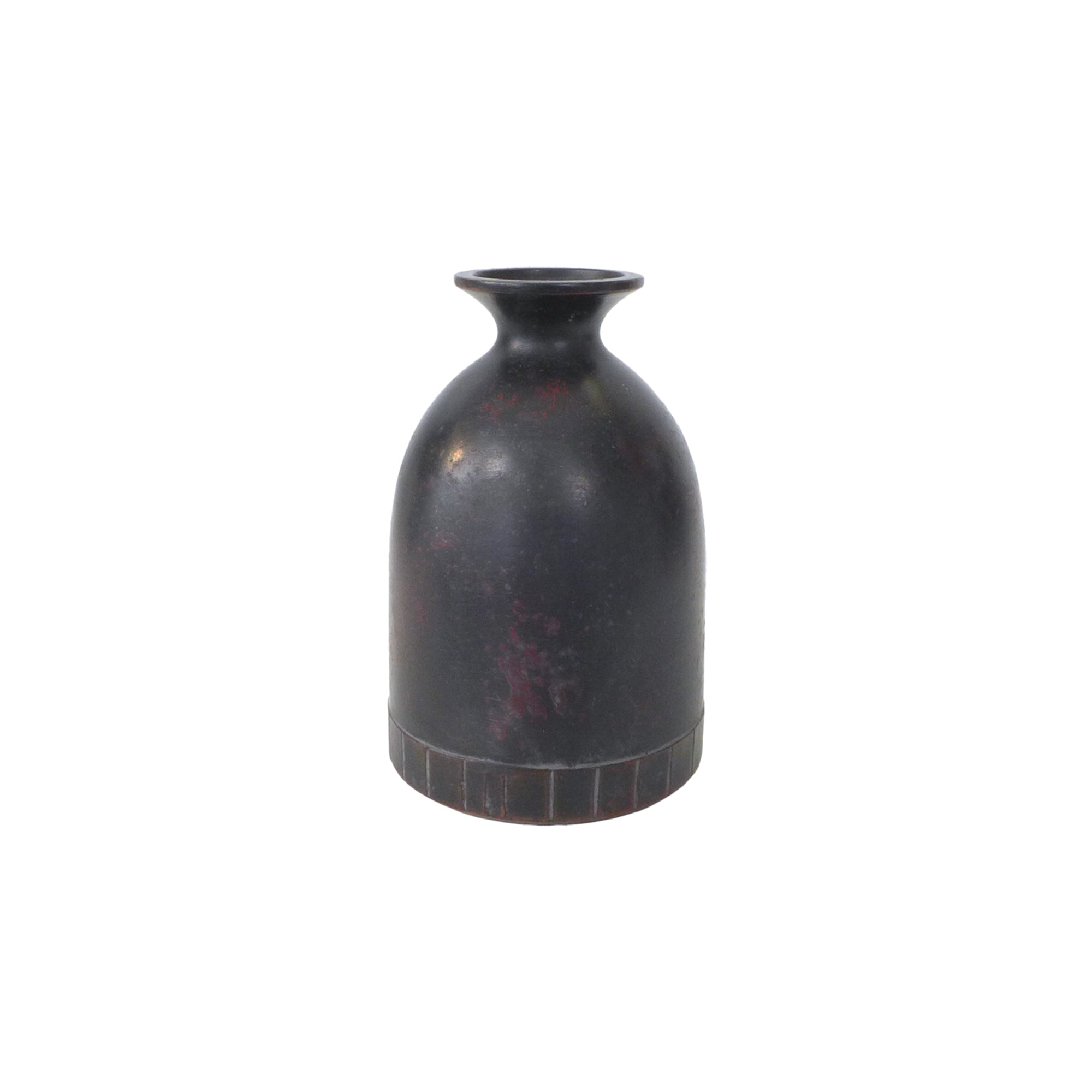 Petite Japanese Modernist Bronze Bud Vase