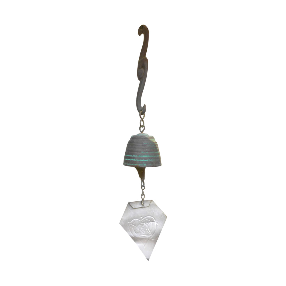 Modernist Cast Bronze Hanging Windbell by Harmony Hollow