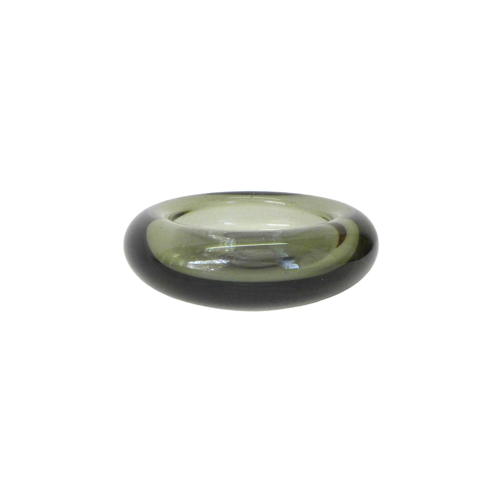 Petite Round Smoke Glass Catch-All