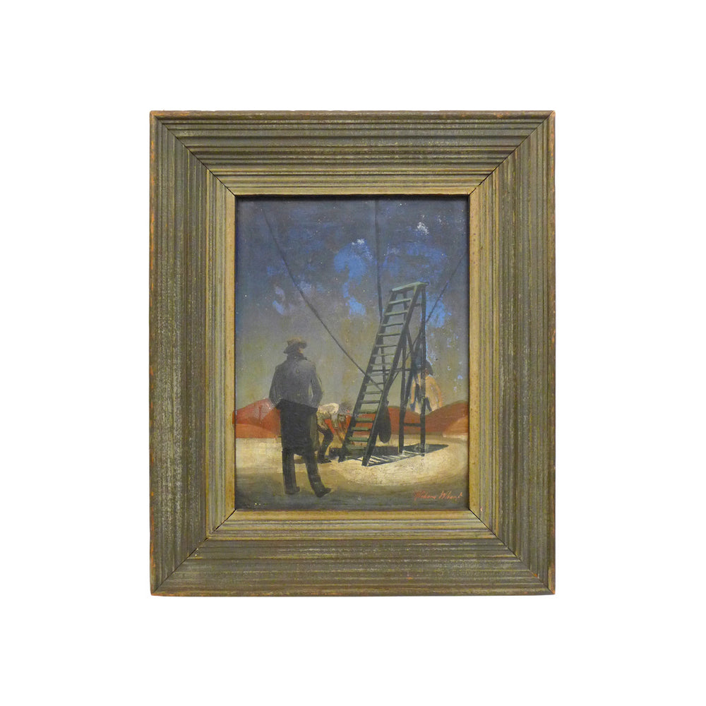 Petite Surrealist Oil Painting