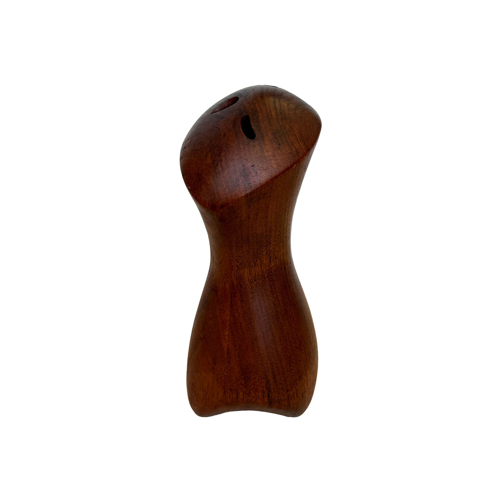 Sculptural Carved Wood Weedpot