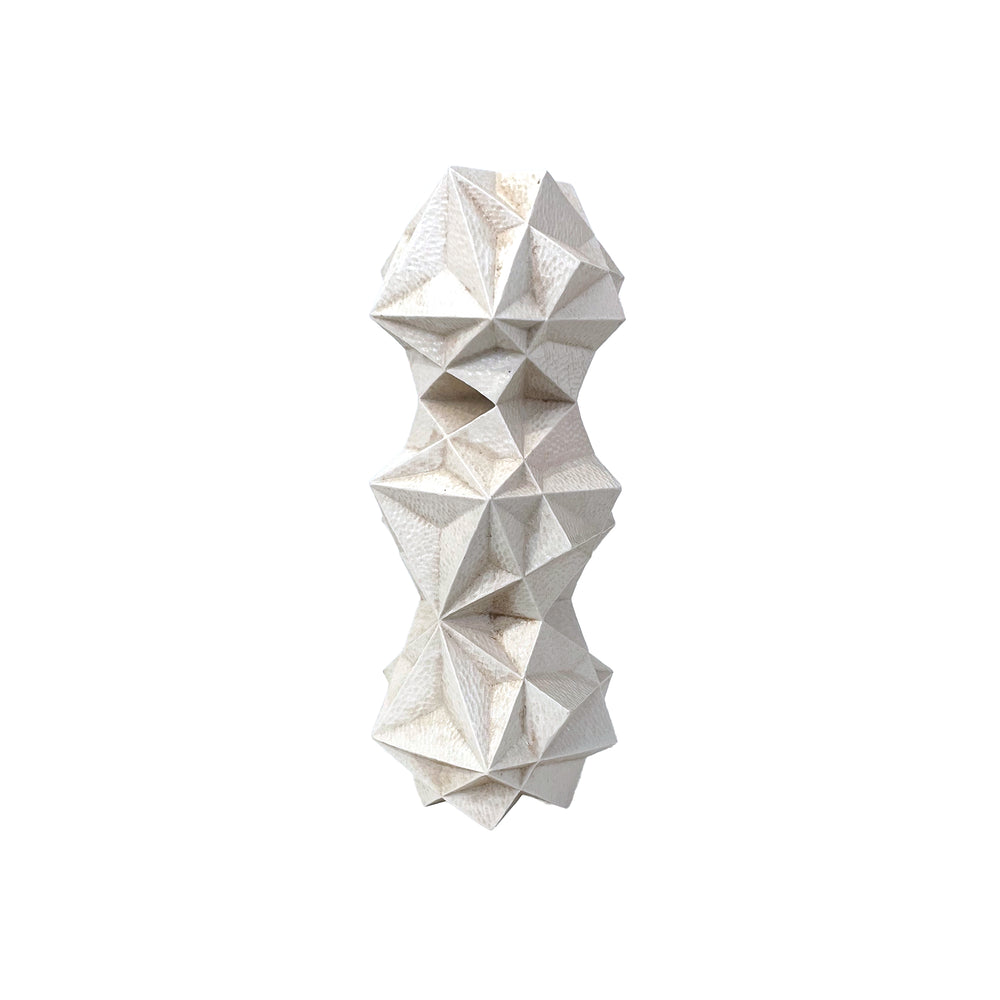 Small Contemporary Geometric Ceramic Totem Sculpture by Aleph Geddis