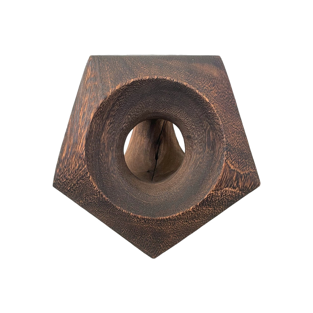 Small Contemporary Hard/Soft Carved Wood Sculpture by Aleph Geddis