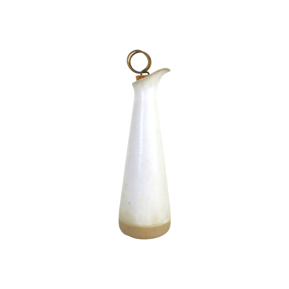 Small Cork-Lidded Ceramic Vessel by Martz Cruet