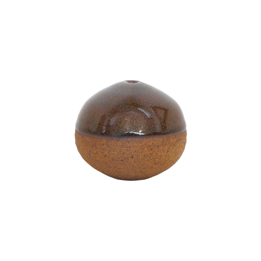 Studio Ceramic Half-Glaze Bud Vase