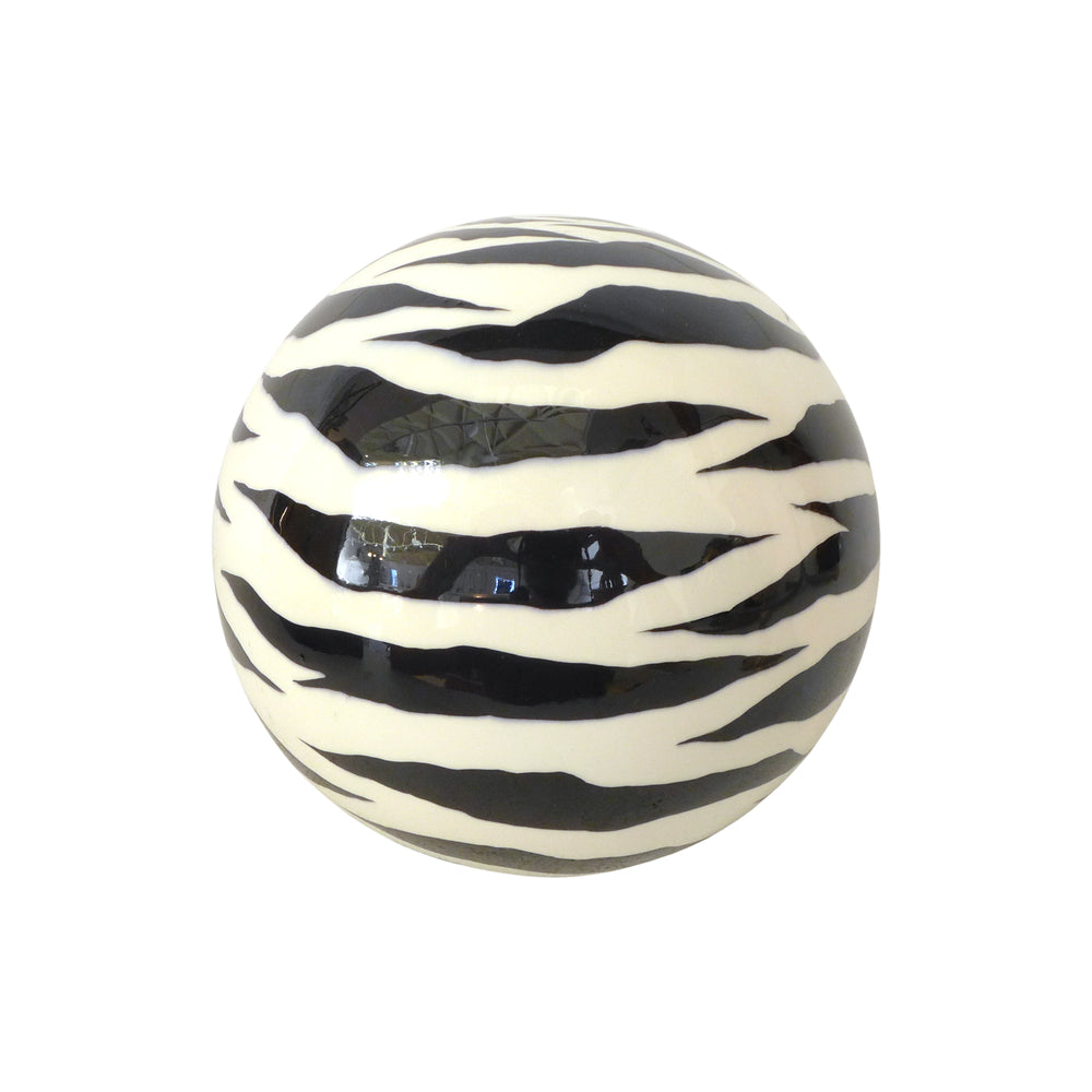 Studio Ceramic Striped Sphere by Anderson Reisch