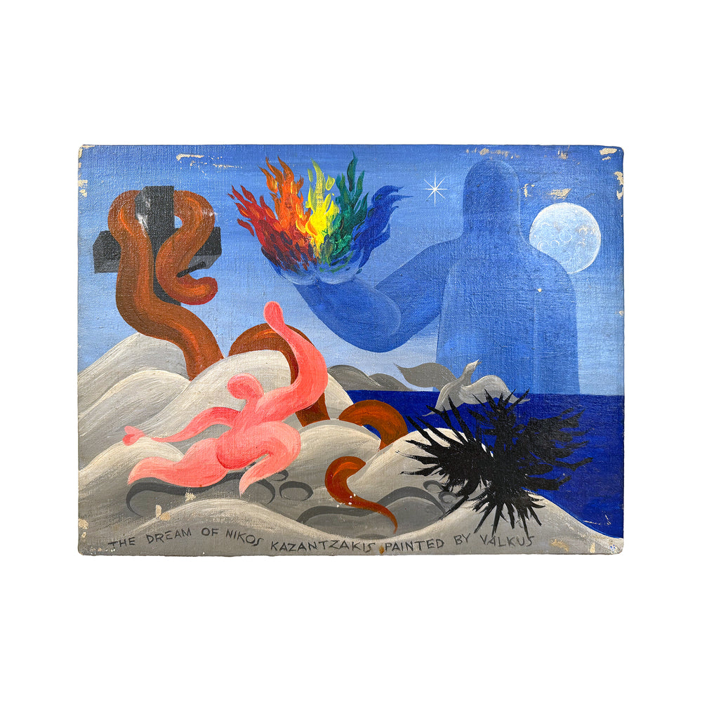 Surrealist Acrylic on Canvas Painting by Valkus