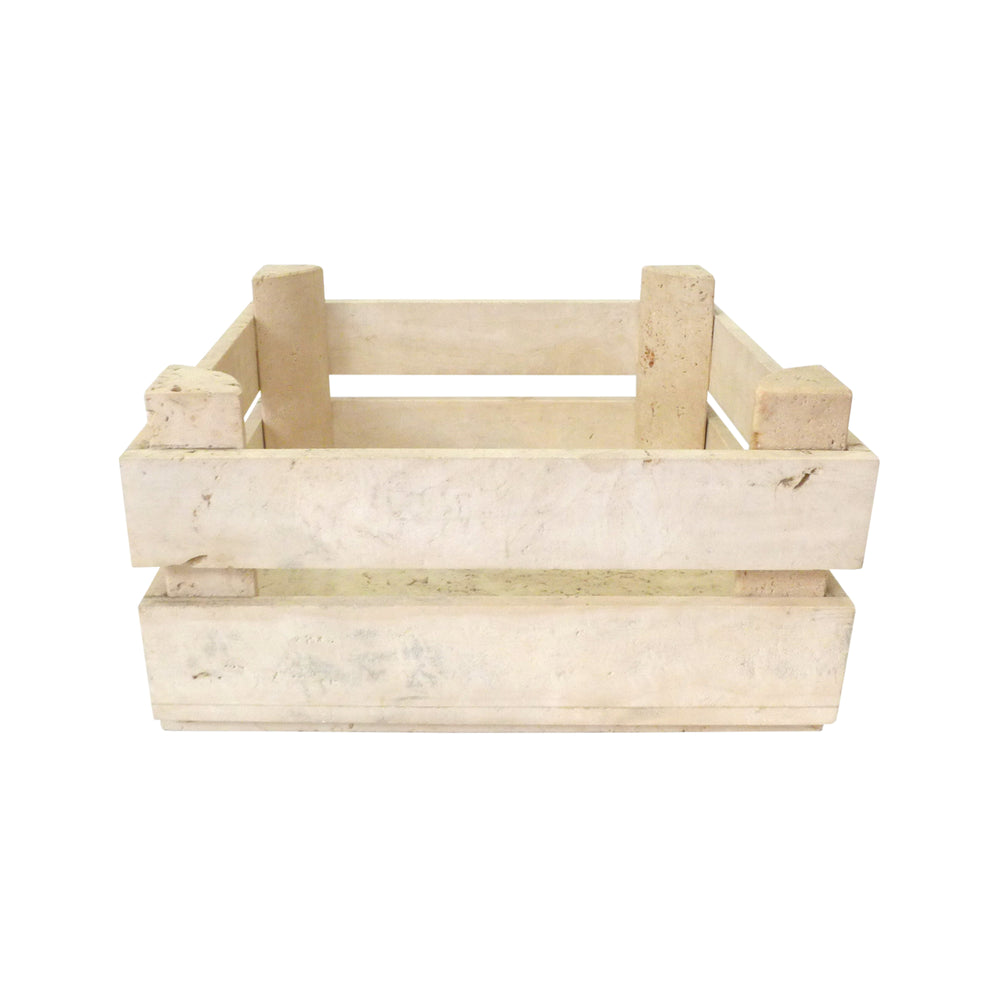 Travertine Crate Catch-All