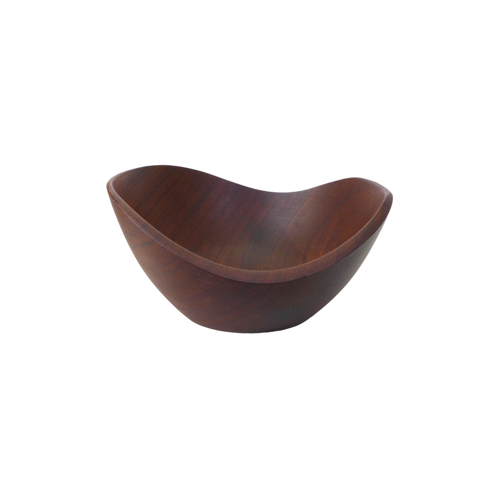 Undulating Carved Wood Bowl