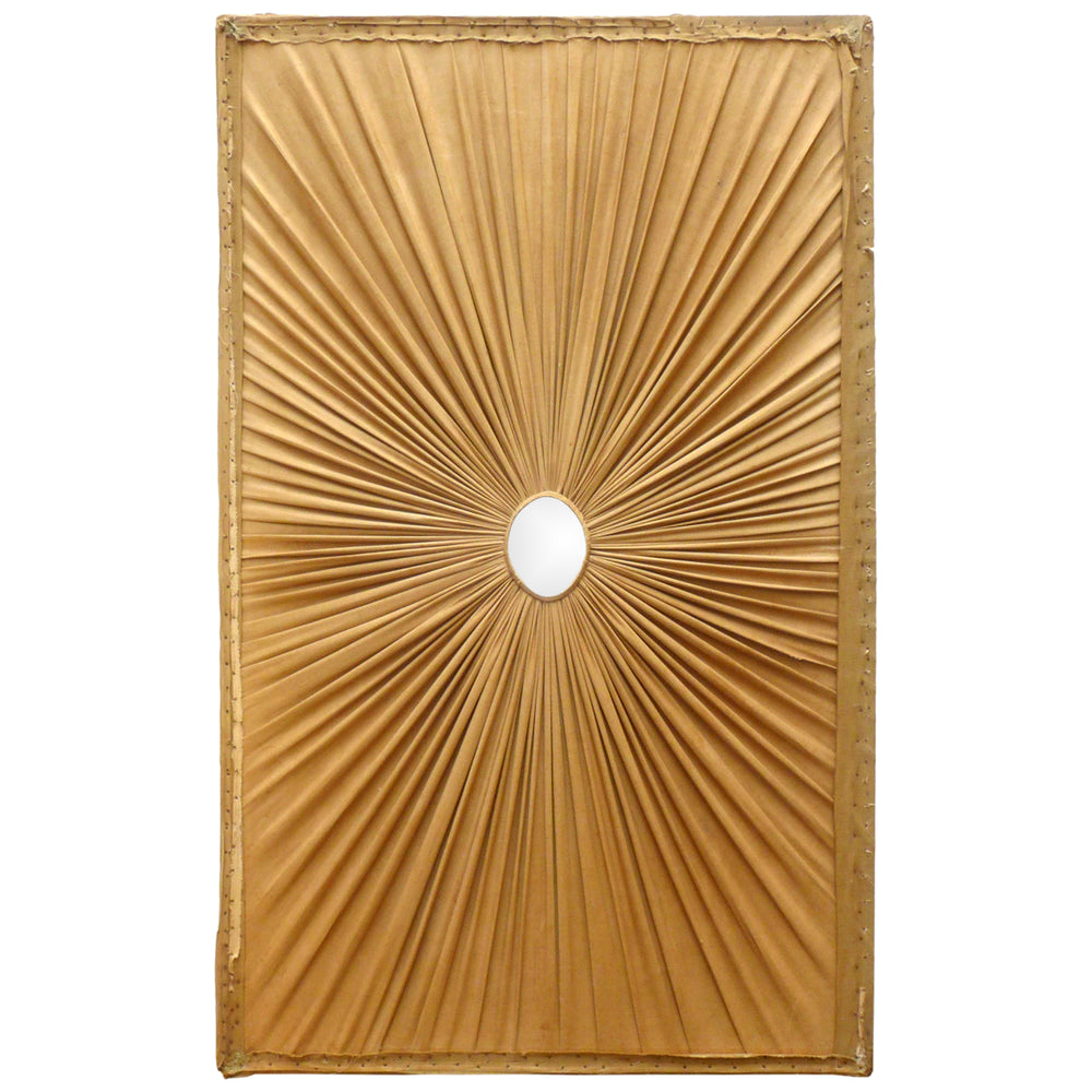 Victorian Sunburst Pleated Fabric Mirror Panel