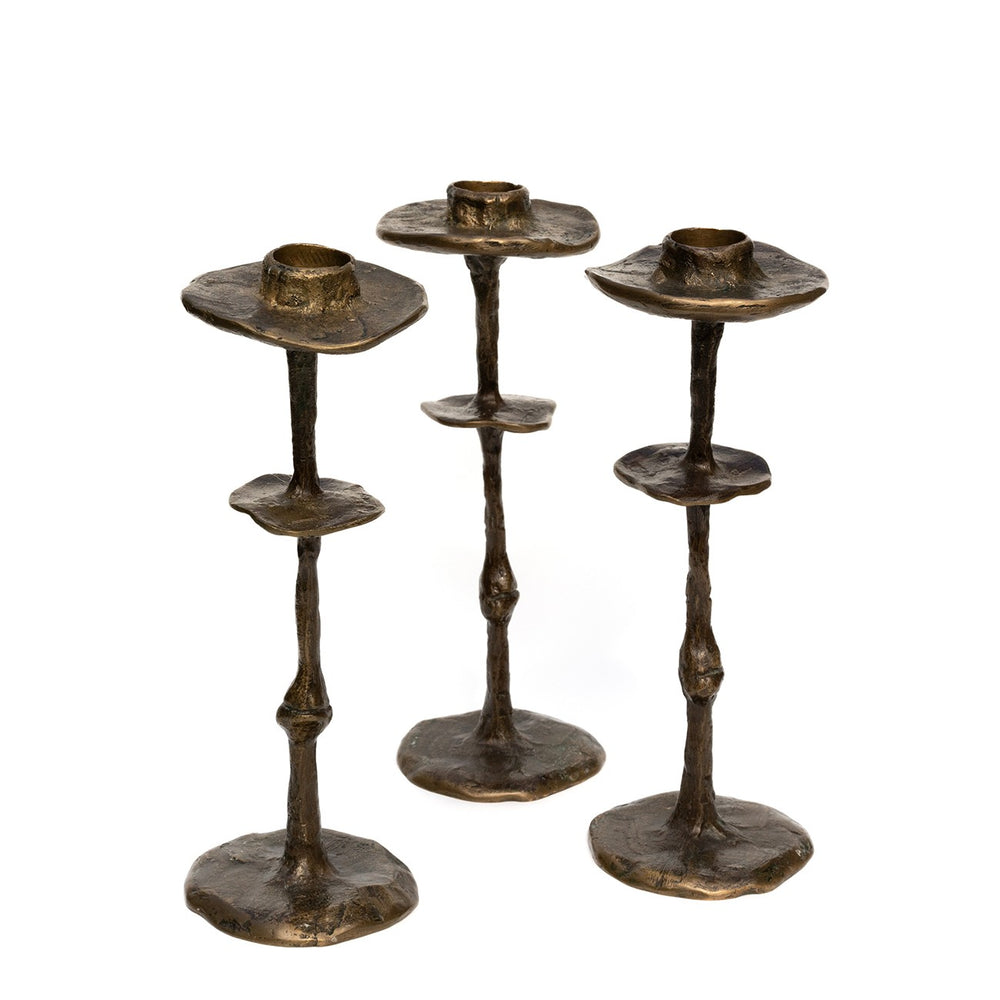 Vintage German Bronze Candle Holders