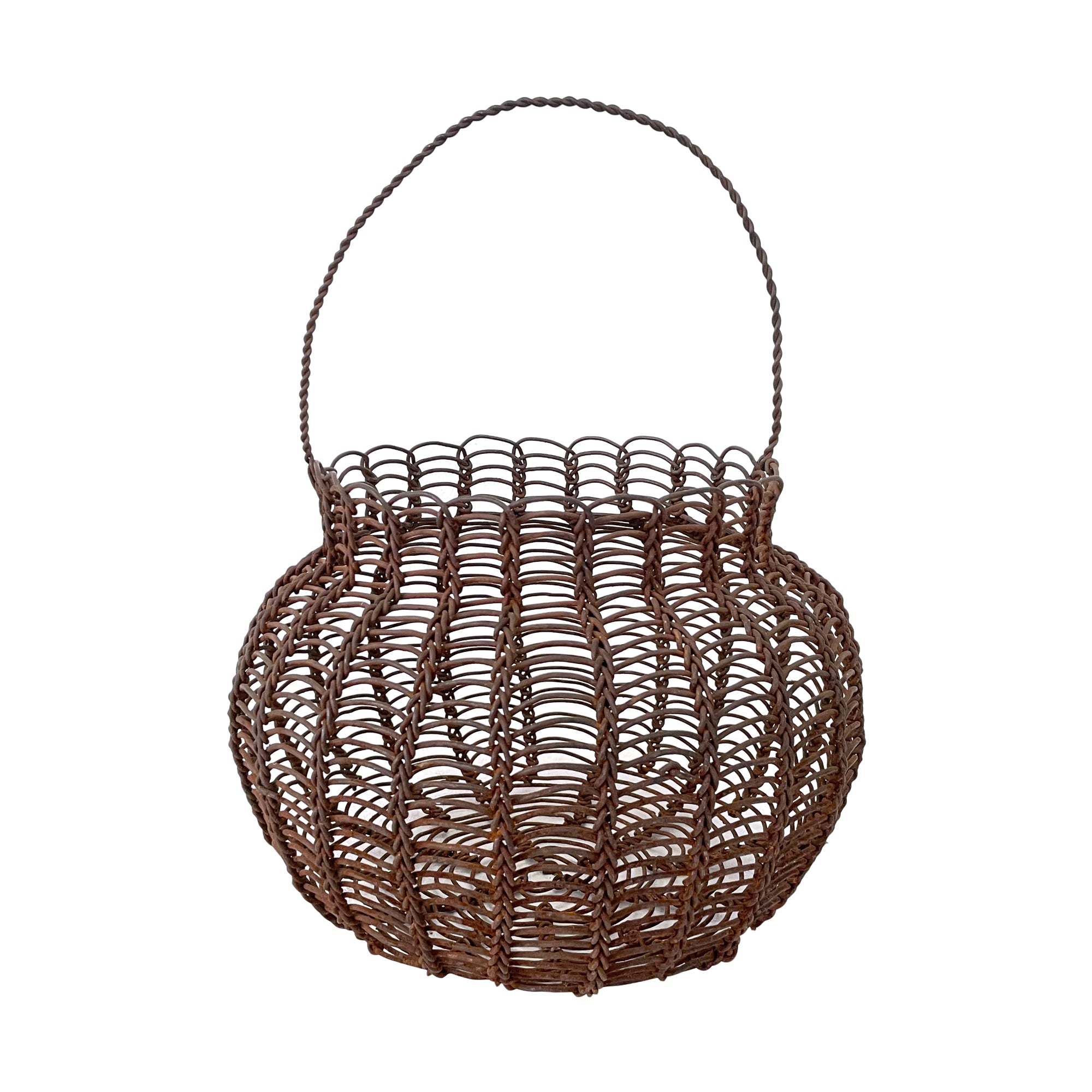 Woven Wire Basket with Handle